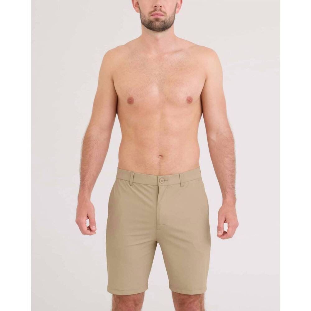 NEW SAXX caddie golf short 8in in perfect khaki